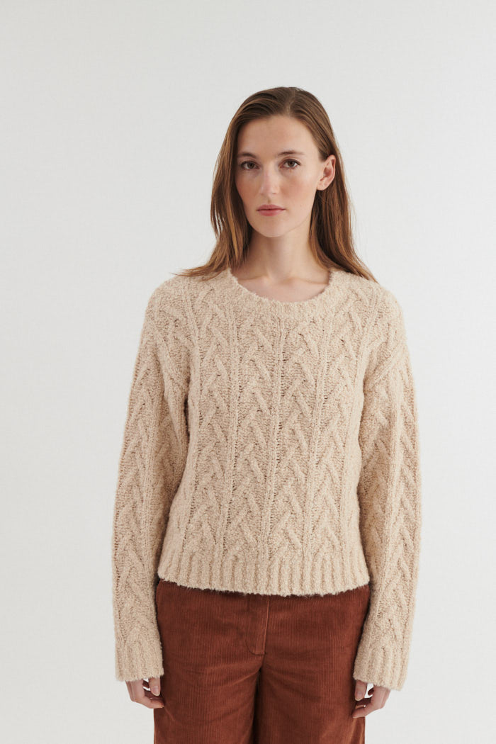 Basic Apparel Tanni Crew Neck Sweaters 712 Nuthatch